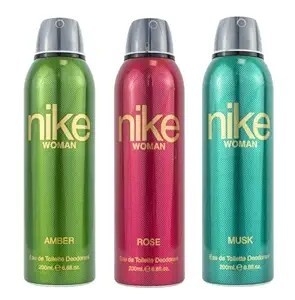 (Pack Of 3) Nike Women Deodorant Spray Combo (Amber + Rose + Musk) – 200ml Each