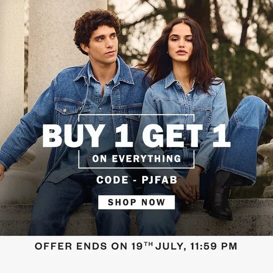 Pepejeans -  Buy 1 Get 1 On Everything - Use code PJFAB (Buy 1, Get the 2nd for ₹1*)
