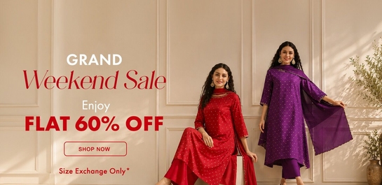 Biba - Grand Weekend Sale Is Now Live | Enjoy FLAT 60% OFF