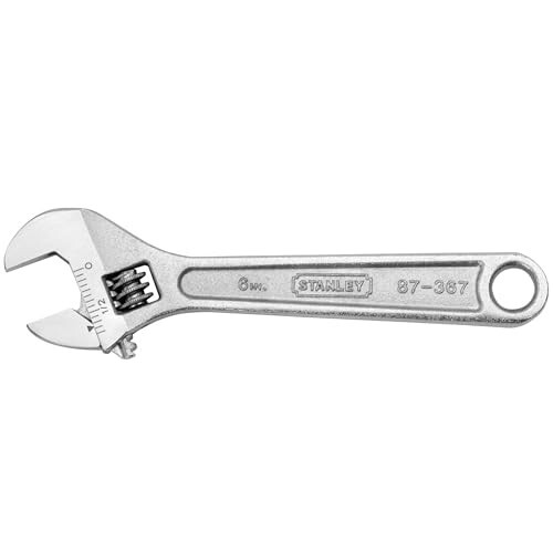 STANLEY 87-367 6" (150mm) Adjustable Wrench, Lightweight Handle Design