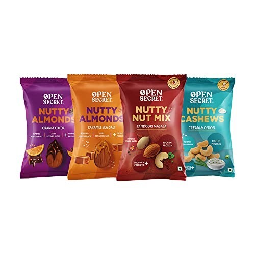 Open Secret Mini Nuts| Pack of 4 (23g each)|Snacks Gift hamper 