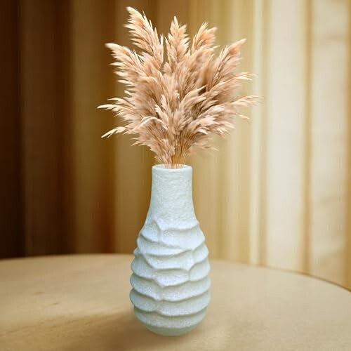 Cortina Ceramic Vase Pack of 1,White-2