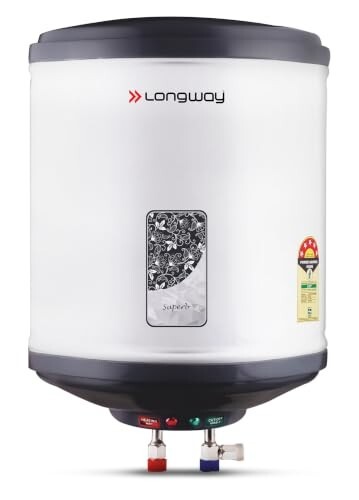 Longway 10 Liters 5 Star Rated Automatic Storage Water Heater for Home | Water Geyser | Electric Geyser | Gray
