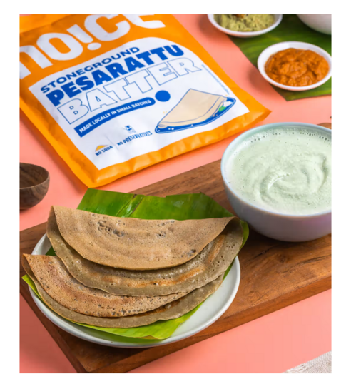 Swiggy Instamart    NOICE Pesarattu/Moong Chilla Batter (Stoneground) 500g