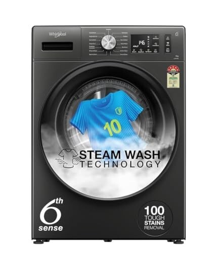 Whirlpool 9 Kg Steam Wash Technology 5 Star Inverter Front Load Fully Automatic Washing Machine with In-Built Heater 