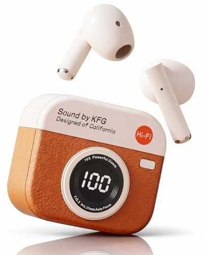 Aura TWS Earbuds with Digital Display, BT 5.49+ENC for Clear Calling, Low Latency Gaming Wireless Headphone, 36 Hours Play, Immersive Sound, Touch Control, IPX4 & Voice Assistance. Brown