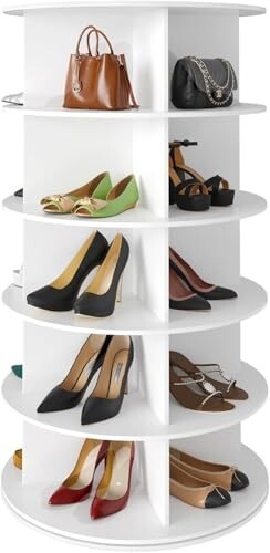 The Artment 5- TierTwist Rotating Organizer Tower | 360° Swivel Multi-Purpose Storage Rack for Shoes, Makeup, Skincare, Pantry Items | Shoes Rack | Space-Saving Organizer for Home & Office