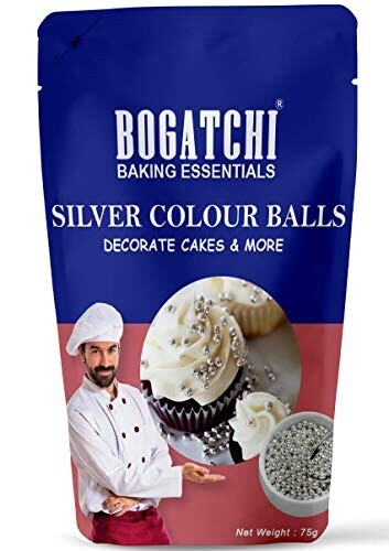 BOGATCHI Silver Balls for Cake Decoration 75g