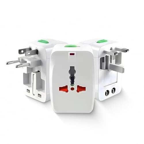 UNIGEN Universal Travel Charger Adapter with Surge Protector | 125V 6A | All-in-One Worldwide Plug for US, UK, EU, AUS | Portable Wall Charger for Phones, Tablets & Laptops