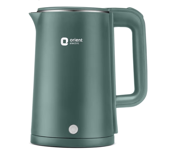 Orient Electric Powerhot 1.5 L Electric Kettle | Cool Touch Body | Faster Heating | Auto Cut Off Mechanism | 360° Rotating Base | Green