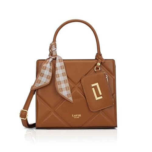 Lavie Luxe Women's Quare26 Extra Large Laptop Satchel Bag |Satchel Handbag for Work | Ladies Purse | Stylish Shoulder Bag