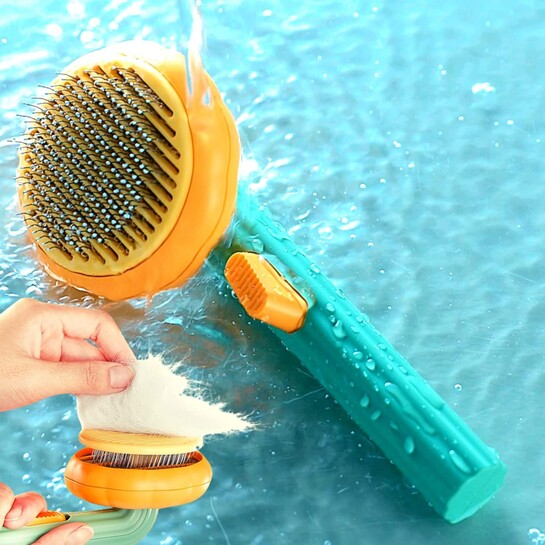 Flynovate Self Cleaning Dog Comb & Cat Comb - Pet Hair Remover Grooming Comb 