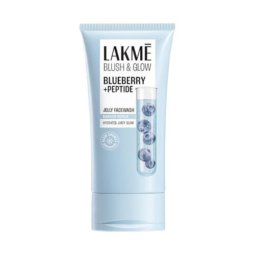 LAKME Blush & Glow, Blueberry + Peptide Gentle Jelly Facewash, 150g