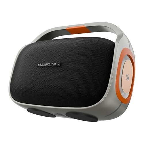 ZEBRONICS 2026 Launch 60W Bluetooth Speaker (Sound Feast 270, Silver & Orange)