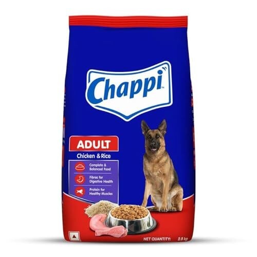 Chappi Adult (1+ Years) Dry Dog Food, Chicken & Rice, 2.8 kg