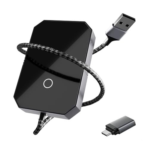 Lifelong 2-in-1 Wireless Car Play Adapter | Android Auto Wireless Adapter for car | Carplay Device for car | Supports 5.8GHz Wi-Fi & Bluetooth 5.4 | Auto Connect | USB-C/A | Fast & Stable Connection