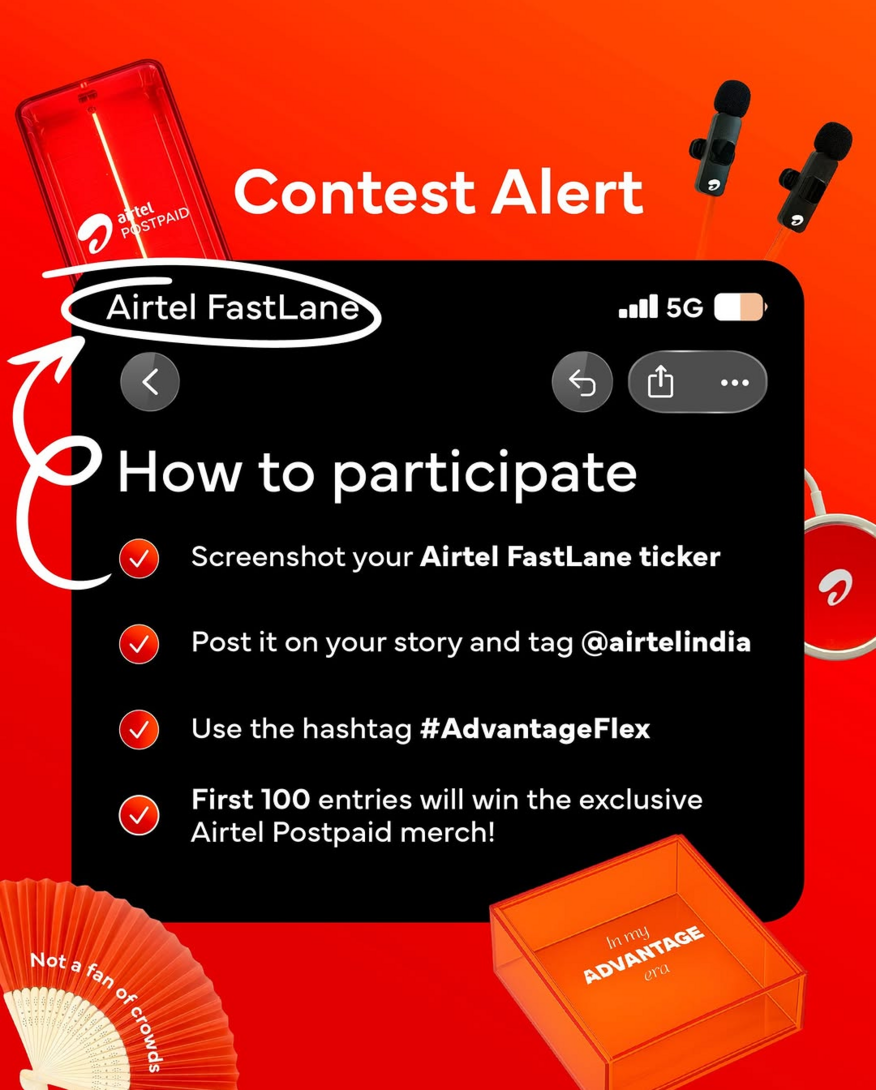 Airtel: Win Exclusive Postpaid Merchandise – FastLane Contest