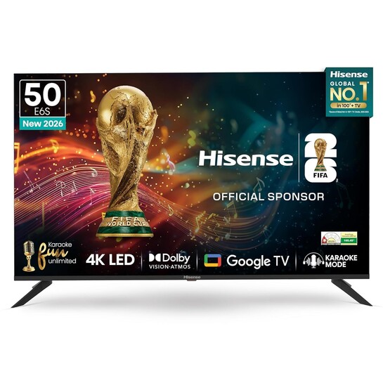 Hisense 126 cm (50 inches) E6S Series 4K Ultra HD Smart LED Google TV