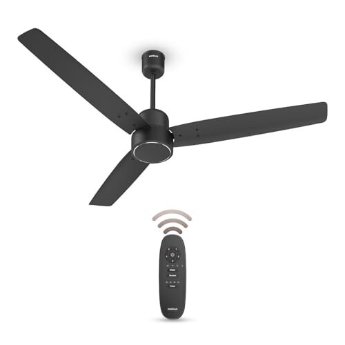 Havells FAB BLDC Ceiling Fan 1200 mm (Made In India) Low Wattage 30 W, Low Noise, Air Flow:235 CMM, 3Y Warranty, Black