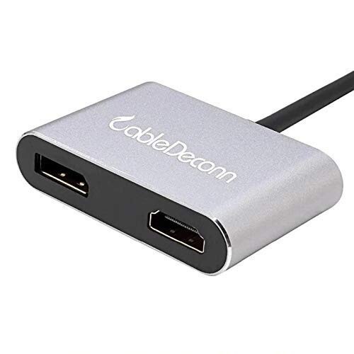 F0308 2 in 1 Type-C Male to 4K HDMI/DP Female USB-C Converter