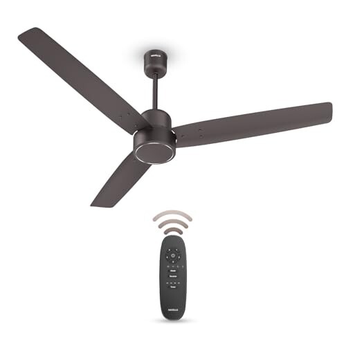 Havells FAB BLDC Ceiling Fan 1200 mm, 380 RPM, (Boost, Sleep, Breeze, Mop), Low Wattage 30 W, Low Noise, Air Flow:235 CMM,Cocoa Brown