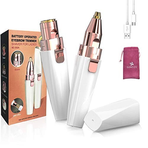 Rechargeable Eyebrow Trimmer Hair Remover For Men And Women,2 In 1 Painless Eyebrow 