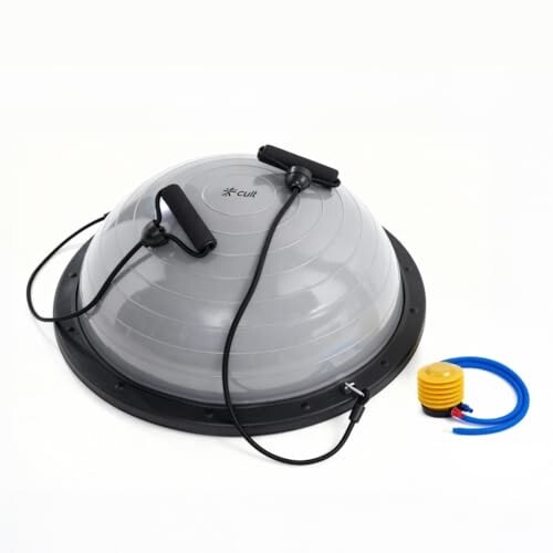 Cult Half Balance Ball Trainer for Full Body Workout with Pair of Resistance Bands