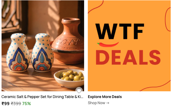 Pepperfry - What The Fry Deals | Deals from ₹1 + Delivery Charges