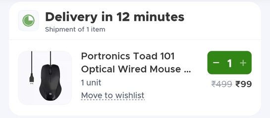  Portronics Toad 101 Optical Wired Mouse (Black) 