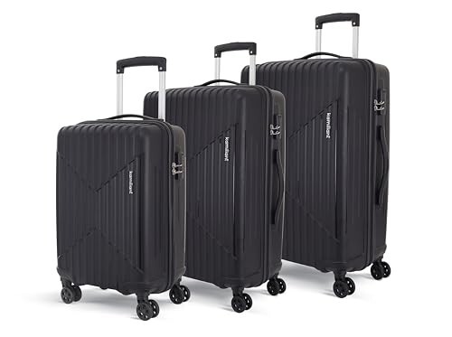 KAMILIANT by American Tourister Savvy|Trolley Bag Set of 3 (55+70+80 cms)|Black