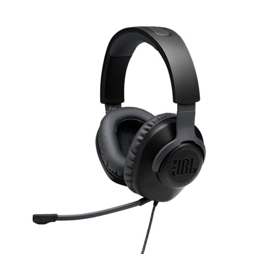 JBL Quantum 100 Wired Over Ear Gaming Headphones with Mic,Black