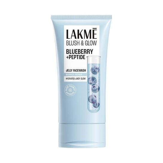LAKME Blush & Glow, Blueberry + Peptide Gentle Jelly Facewash, 150g