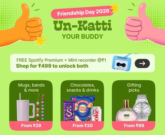 Flipkart Minutes : FREE Spotify Premium + Mini Recorder @ ₹1 (Min. Purchase ₹499)