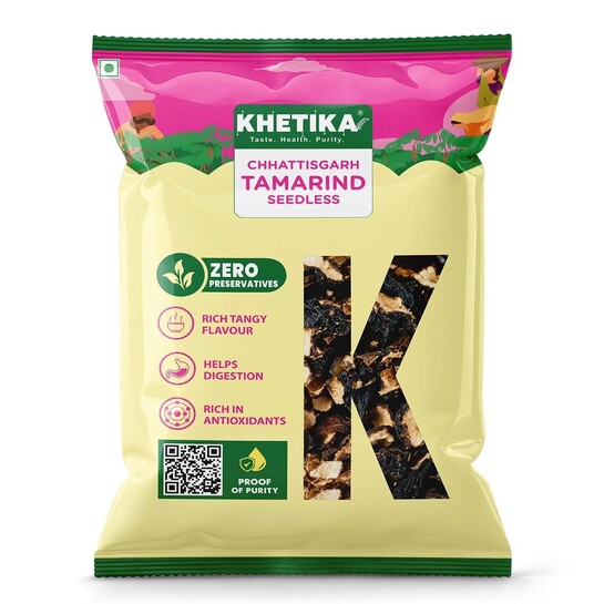 Fresh - Khetika Naturale Tamrind 500 grams | Whole Imli | 100% Seedless(location specific)