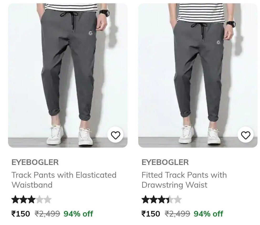Ajio - Track Pants upto 94% discount