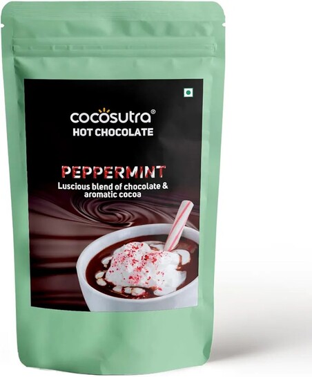 Cocosutra Peppermint Drinking Chocolate Mix, 100g 