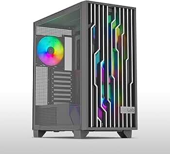ProLab Design AI848 ARGB Workstation Computer Case|Mid Tower Cabinet|Up to 10 * 120mm Fans|Type-C