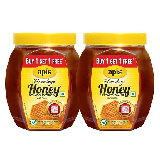 Apis Himalaya Honey, 1kg Each (Buy 1 Get 1 Free)| Pure | No Added Sugar or Adulteration