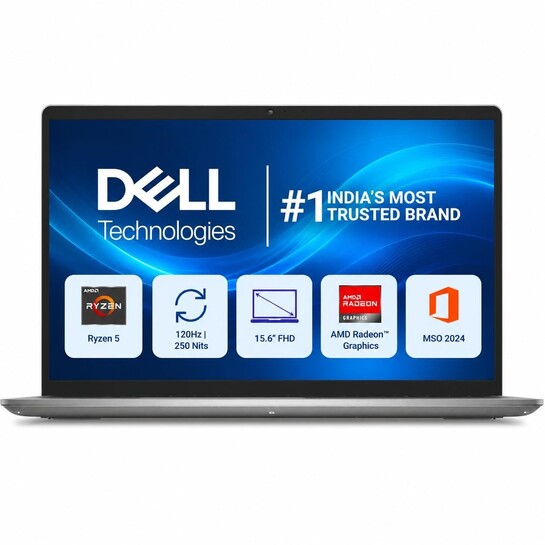 Dell 15 (Previously Inspiron), AMD Ryzen 5-7530U, 16GB RAM, 512GB SSD, FHD IPS, 15.6"/39.62cm, Win 11, MSO 2024, Platinum Silver, 1.67kg,Standard Keyboard, 12 Month McAfee