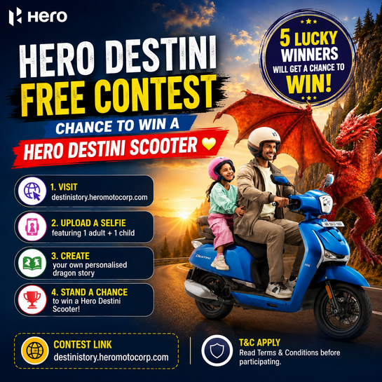 Hero Destini Contest – Chance to Win a Hero Destini Scooter