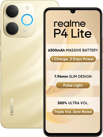 realme P4 Lite (Beach Gold, 128 GB) (4 GB RAM)