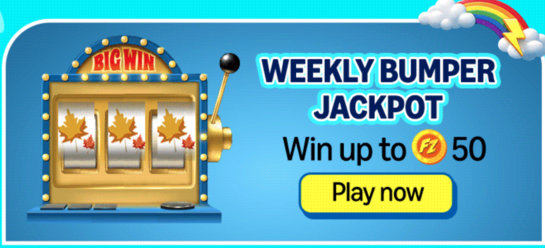 Funzone  Bumper jackpot . Win guaranteed  up to 50 points
