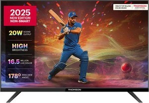 Thomson 60 cm (24 inch) HD Ready LED TV with 20W Sound Output | 2 Speakers | Wide View Angle| Vivid Color | Bezel Design | Sports Mode (24TM2490-25)
