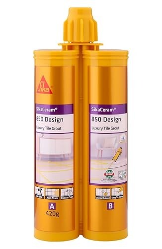 SIKA - Tile Grout - SikaCeram 850 Design - Light Khaki - Epoxy floor and wall tile coloured grout for joint 2-15mm inside - 420g