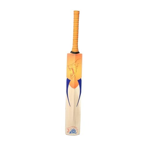 playR x Chennai Super Kings English Willow Bat, Premium Handcrafted CSK Cricket Bat for Power Shots, Durable, Lightweight for Training, Casual, Club Matches & All Season - Size 6