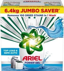 Ariel Top Load and Semi auto power gel Fresh Liquid Detergent (6.4 kg)