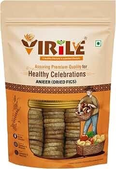 VIRILE Premium Anjeer/Figs 200g | Dried Anjeer I Low in Fat |  (Pack of 1)