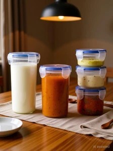 Actilife Plastic Fridge Container  - 110 ml, 160 ml, 210 ml, 400 ml, 500 ml