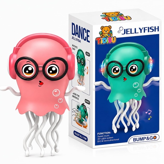 Dancing Jellyfish Octopus Toy for Kids | Battery Operated | Obstacle Avoidance | Random Colour