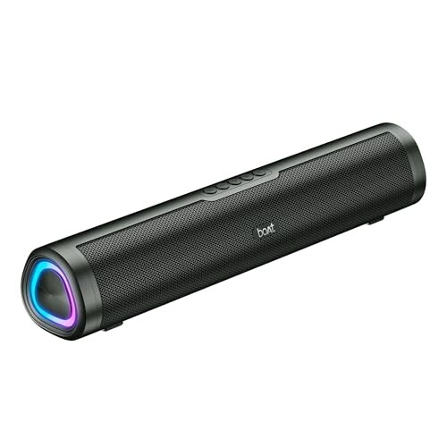 boAt Aavante 2.0 150, 2.0 CH, 16W Signature Sound, RGB LEDs, Dual Full-Range Drivers, Upto 5H Battery, TWS, Multi Ports, Bluetooth Sound bar
